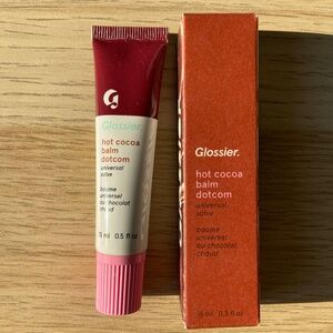 unopened, in box, limited edition hot cocoa Glossier balm dot com
